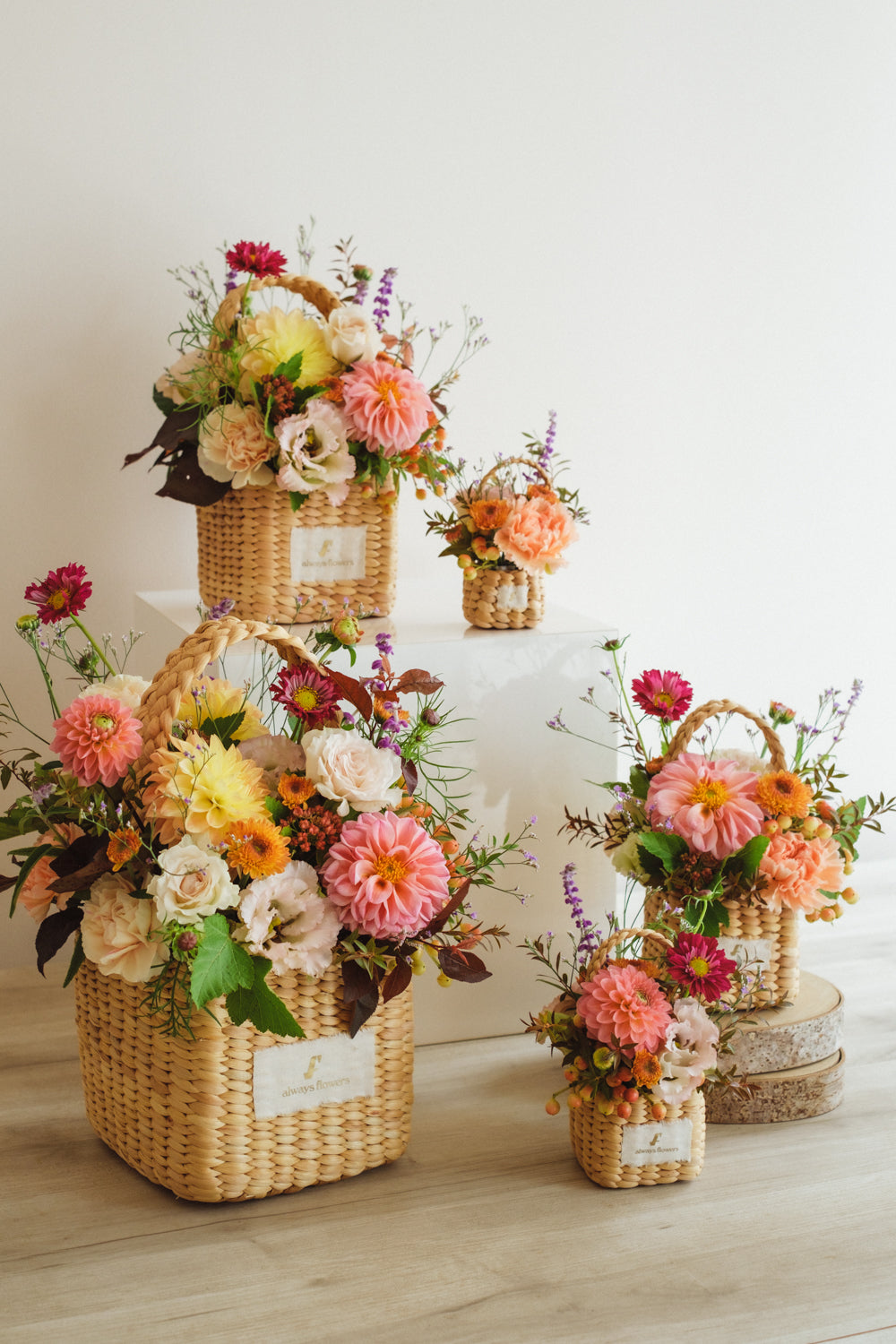 ◆10/4-11/30お届け限定◆Flower BAG No.3/フラワーバッグアレンジ ダリアチャーム/生花