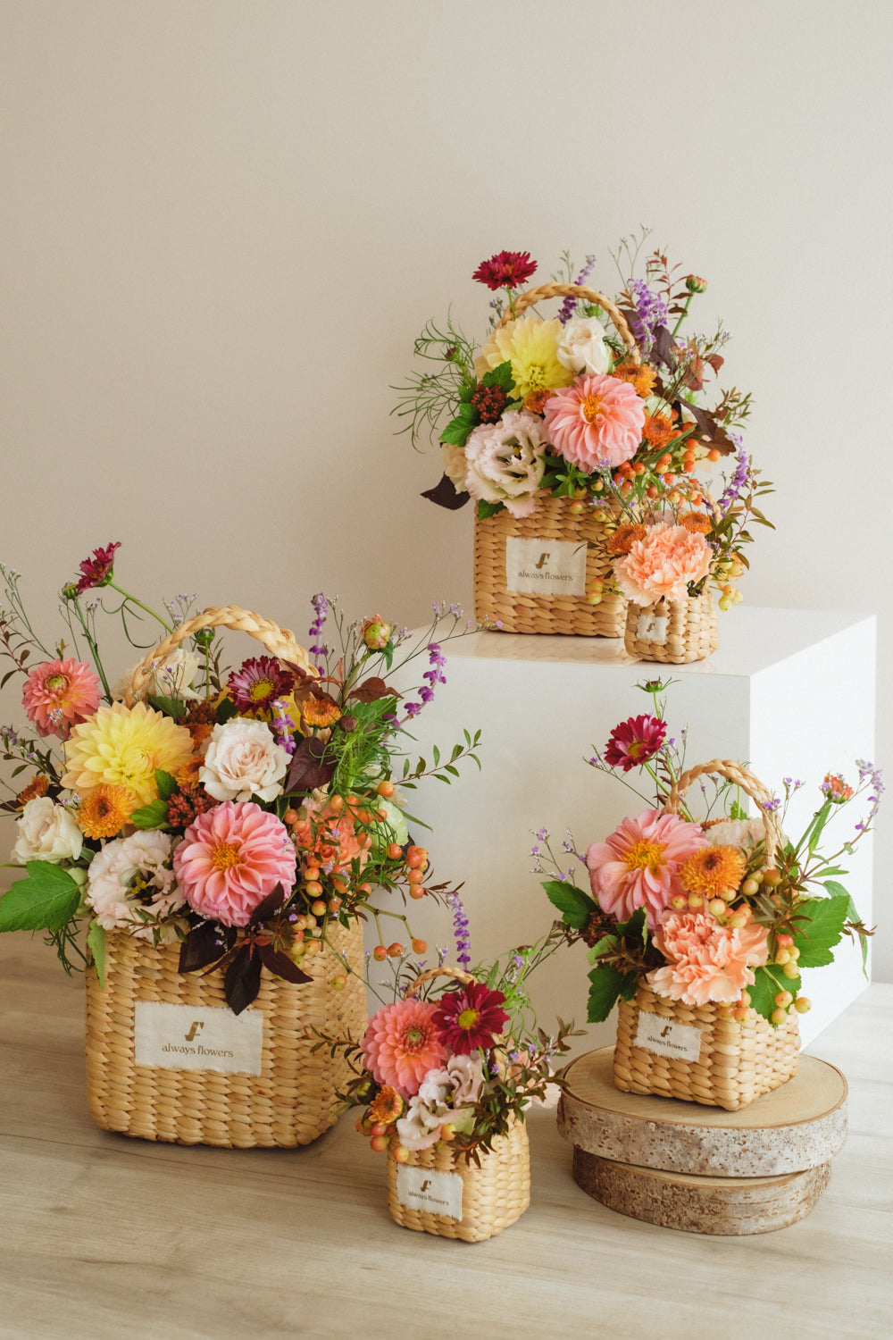 ◆10/4-11/30お届け限定◆Flower BAG No.3／フラワーバッグアレンジ　ダリアチャーム／生花