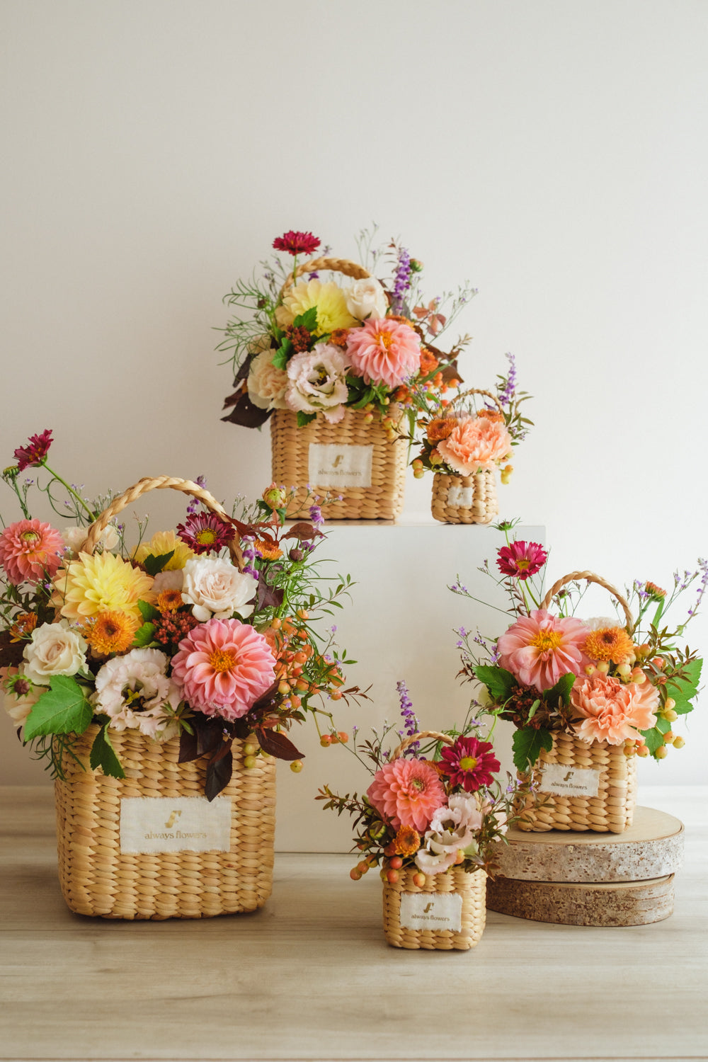 ◆10/4-11/30お届け限定◆Flower BAG No.3/フラワーバッグアレンジ ダリアチャーム/生花