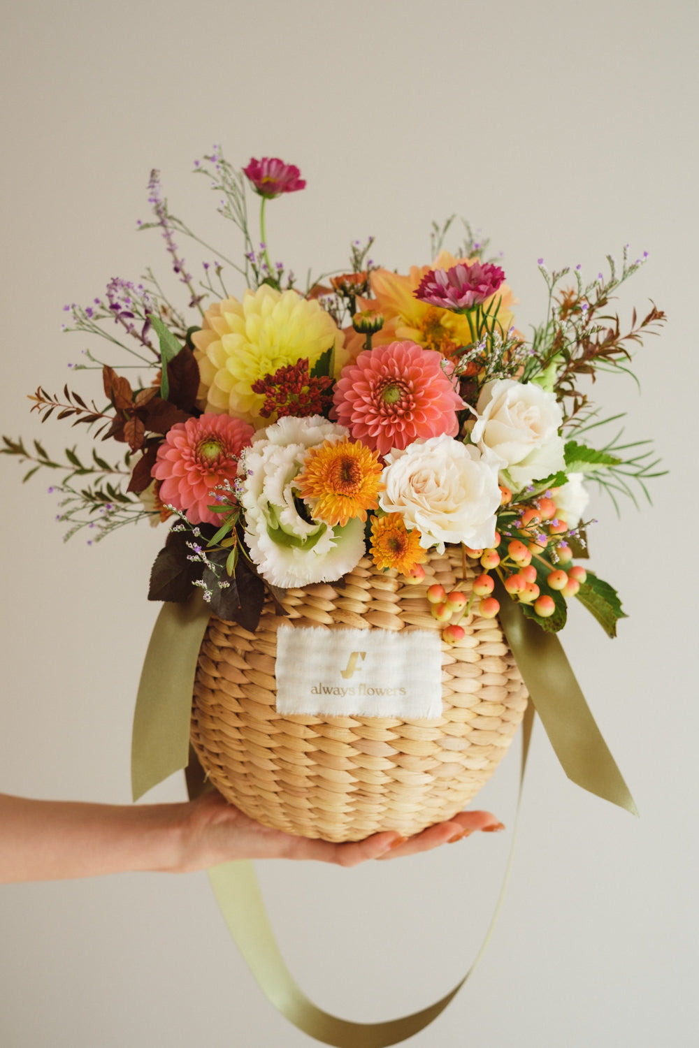 ◆10/4-11/30お届け限定◆Flower BAG No.2／フラワーバッグアレンジ　オータムグロウ／生花