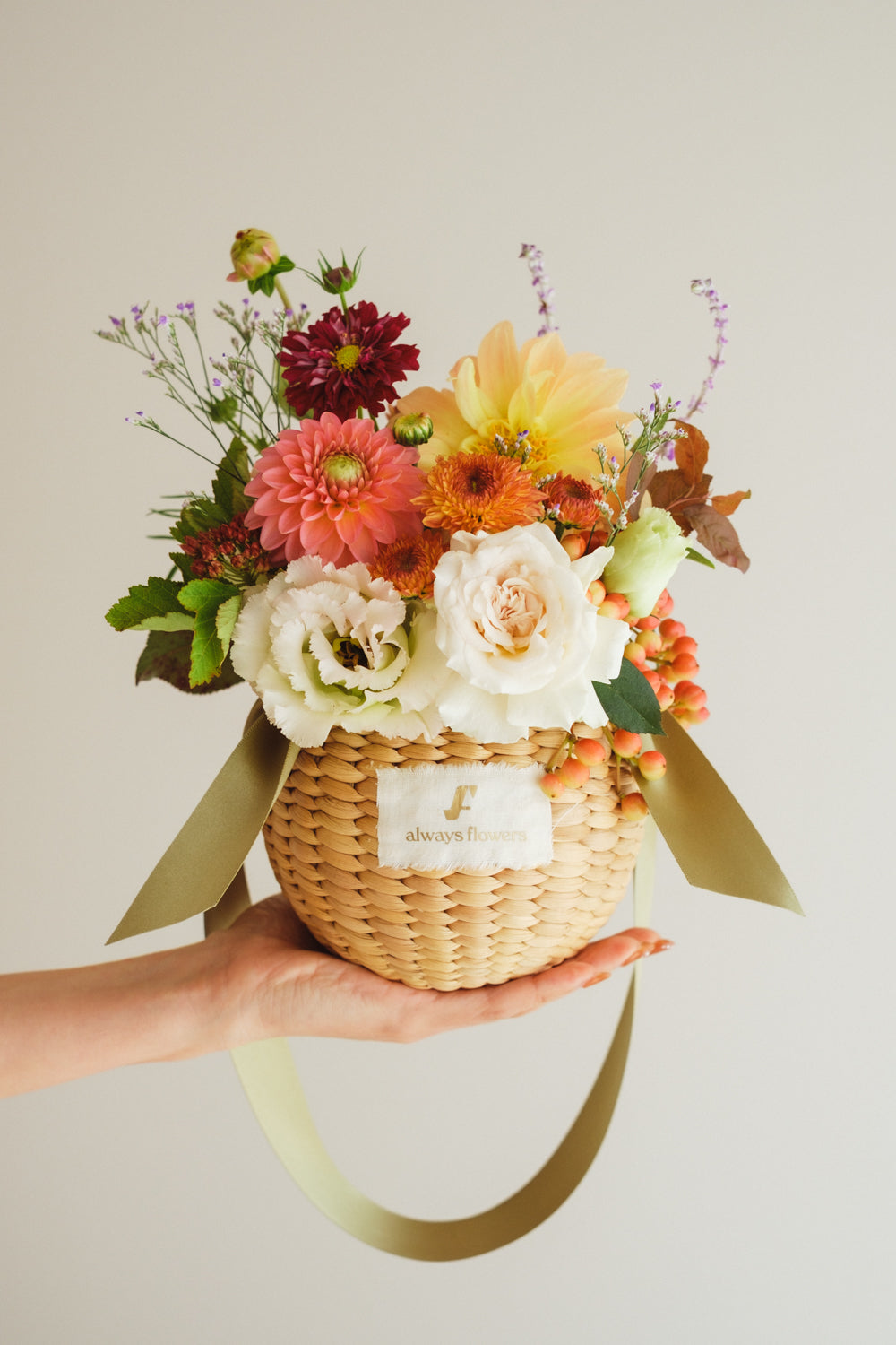 ◆10/4-11/30お届け限定◆Flower BAG No.2／フラワーバッグアレンジ　オータムグロウ／生花