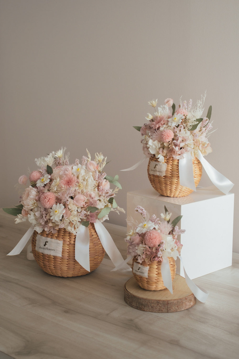 ◆NEW◆Flower BAG No.2／カゴバッグアレンジ　ほのか／プリザーブド＆ドライフラワー