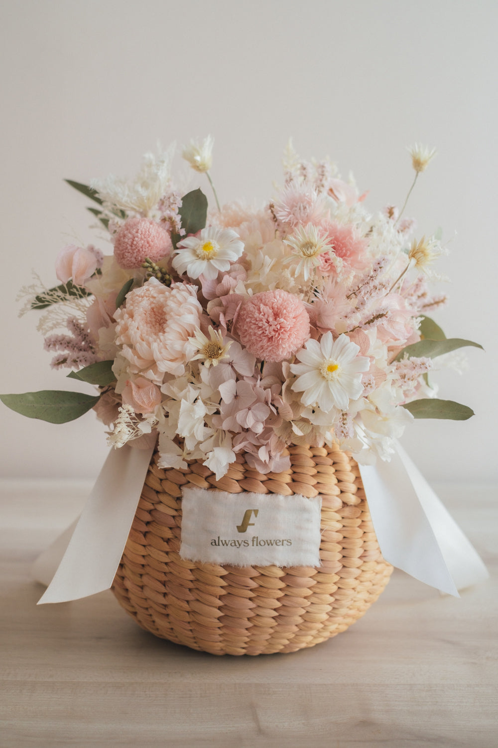◆NEW◆Flower BAG No.2／カゴバッグアレンジ　ほのか／プリザーブド＆ドライフラワー