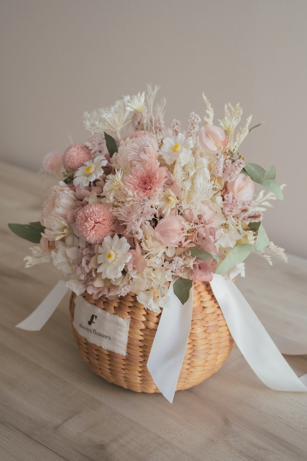◆NEW◆Flower BAG No.2／カゴバッグアレンジ　ほのか／プリザーブド＆ドライフラワー