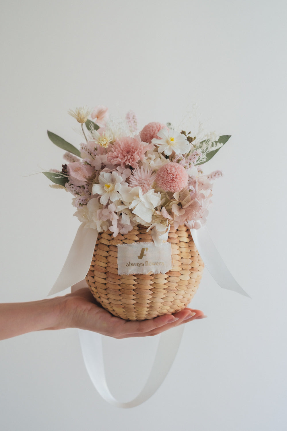 ◆NEW◆Flower BAG No.2／カゴバッグアレンジ　ほのか／プリザーブド＆ドライフラワー