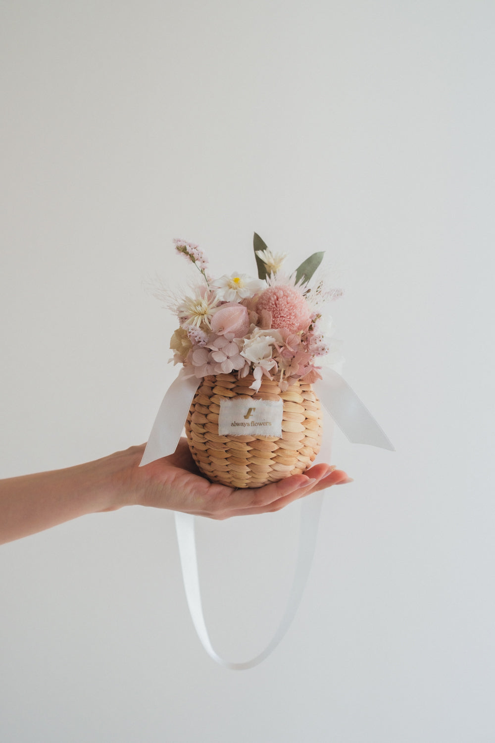◆NEW◆Flower BAG No.2／カゴバッグアレンジ　ほのか／プリザーブド＆ドライフラワー