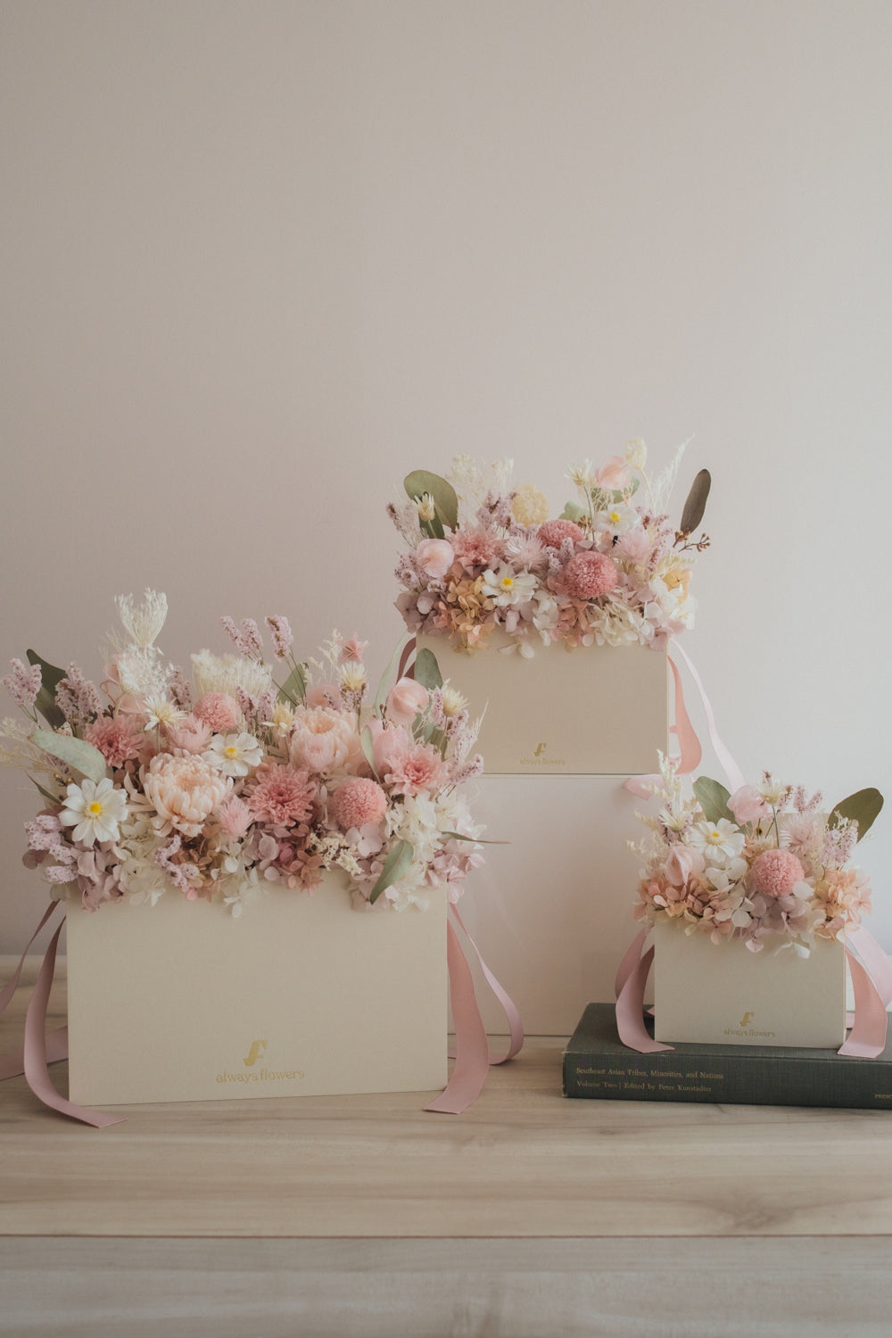 ◆NEW◆Flower BAG No.1/フラワーバッグアレンジ つむぎ/ドライ&プリザーブドフラワー