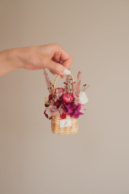 季節限定◆Flower BAG No.3 ／スクエアカゴバッグ　ノーブルフリュイ／ドライ・プリザーブドフラワー