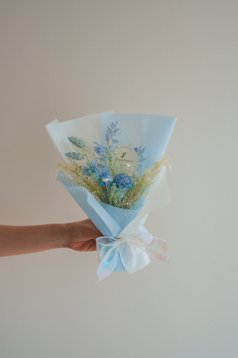 NEW◆Message Bouquet／メッセージブーケ　ブルードロップ／ドライ・プリザーブドフラワー