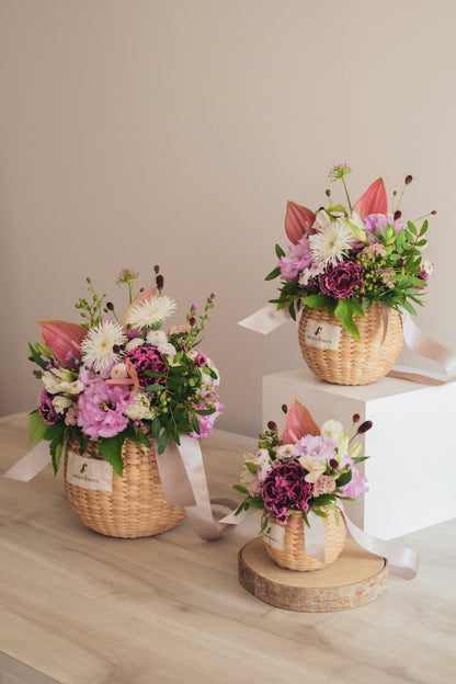 ◆8/27-10/31お届け限定◆Flower BAG No.2／フラワーバッグアレンジ　ボタニカルチル／生花