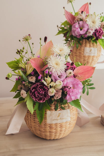 ◆8/27-10/31お届け限定◆Flower BAG No.2／フラワーバッグアレンジ　ボタニカルチル／生花