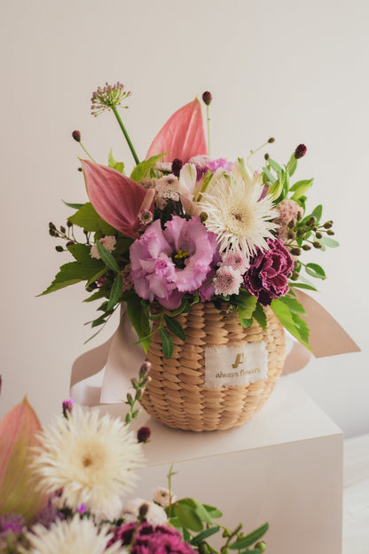 ◆8/27-10/31お届け限定◆Flower BAG No.2／フラワーバッグアレンジ　ボタニカルチル／生花