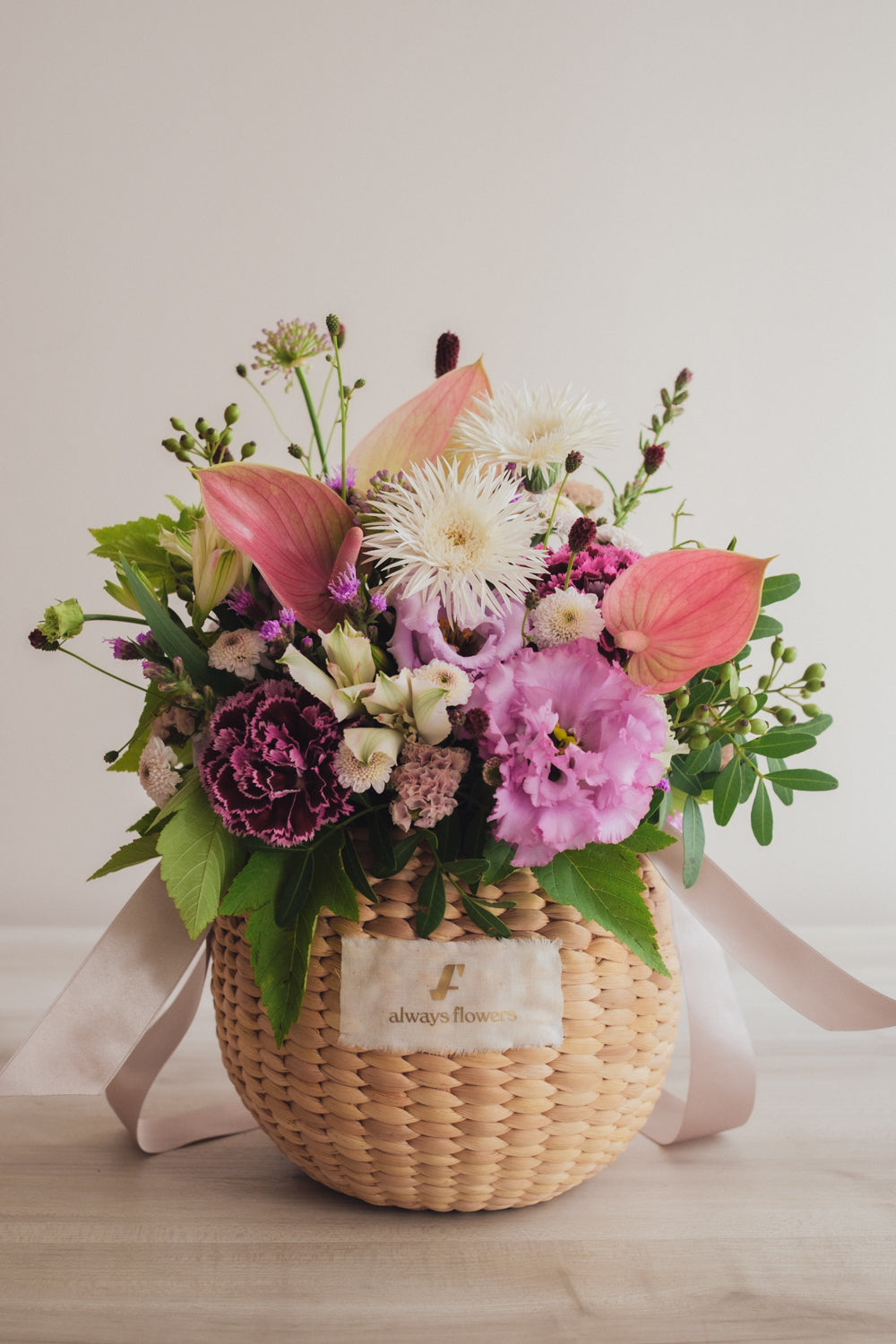 ◆8/27-10/31お届け限定◆Flower BAG No.2／フラワーバッグアレンジ　ボタニカルチル／生花