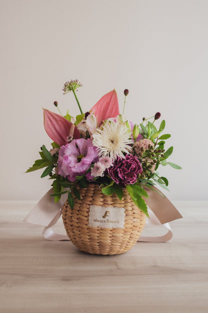 ◆8/27-10/31お届け限定◆Flower BAG No.2／フラワーバッグアレンジ　ボタニカルチル／生花