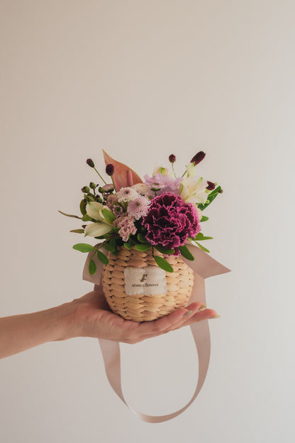◆8/27-10/31お届け限定◆Flower BAG No.2／フラワーバッグアレンジ　ボタニカルチル／生花