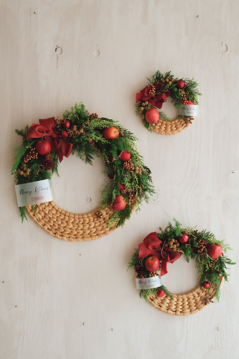 ◆11/26からお届け可能・クリスマス限定◆Disc Wreath／ディスクリース　ポムノエル／生花