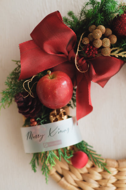 ◆11/26からお届け可能・クリスマス限定◆Disc Wreath／ディスクリース　ポムノエル／生花