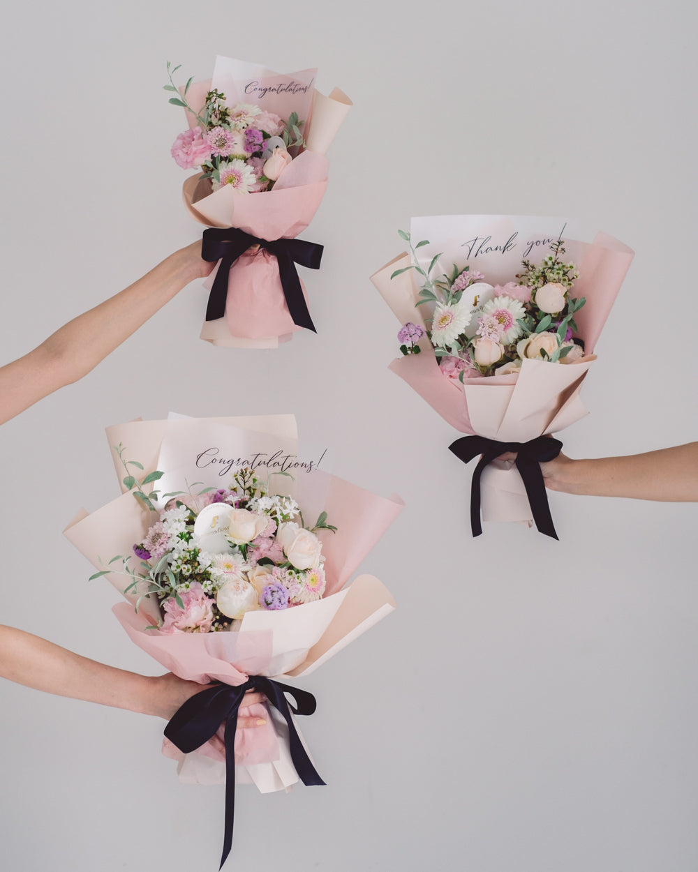【母の日不可】Message Bouquet／メッセージブーケ　ピンク／生花・花束