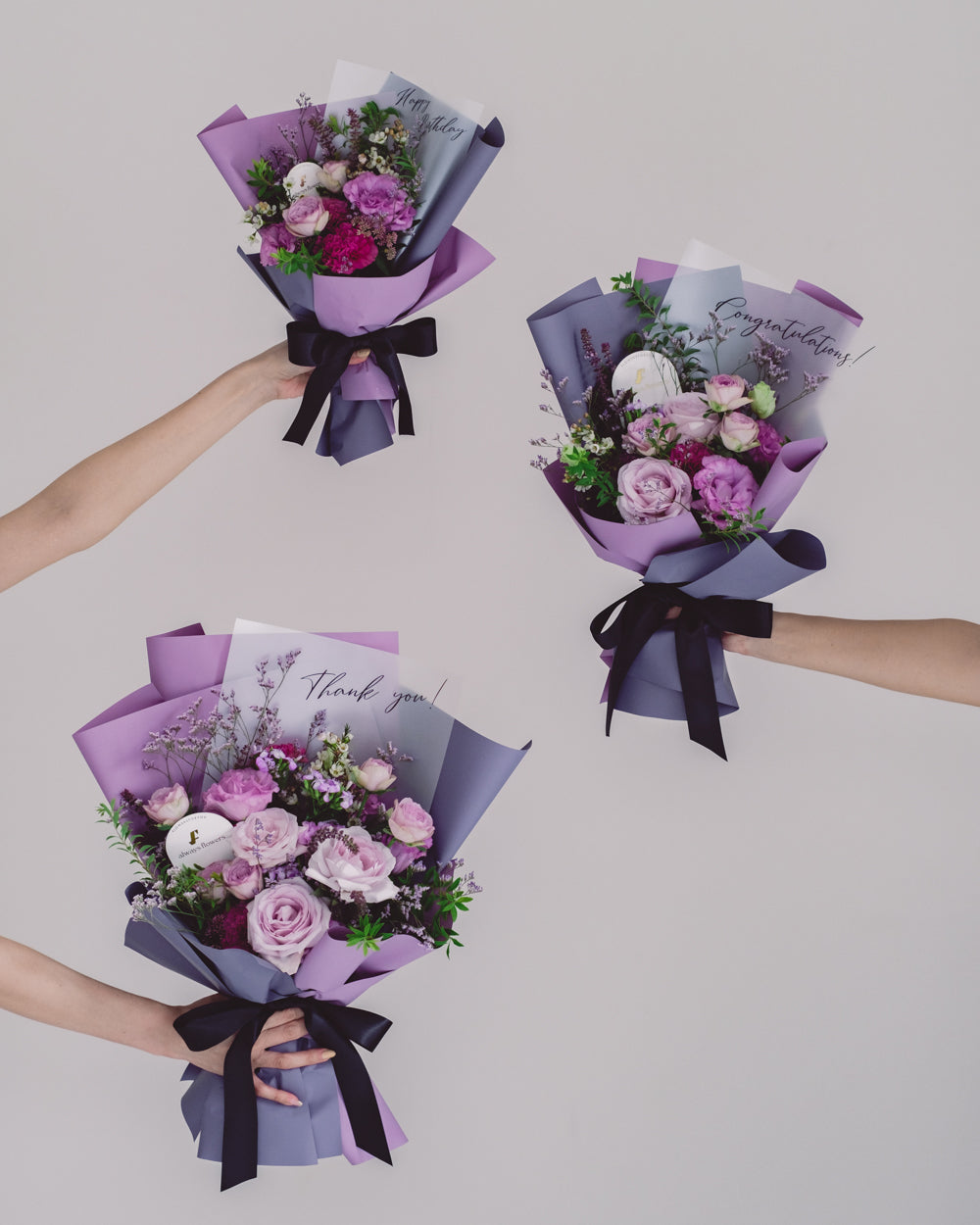 Message Bouquet/メッセージブーケ パープル/生花・花束