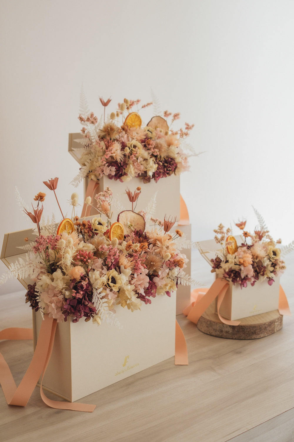 ◆季節限定◆Flower BAG No.1／フラワーバッグアレンジ　オータムライト／ドライ&amp;プリザーブドフラワー