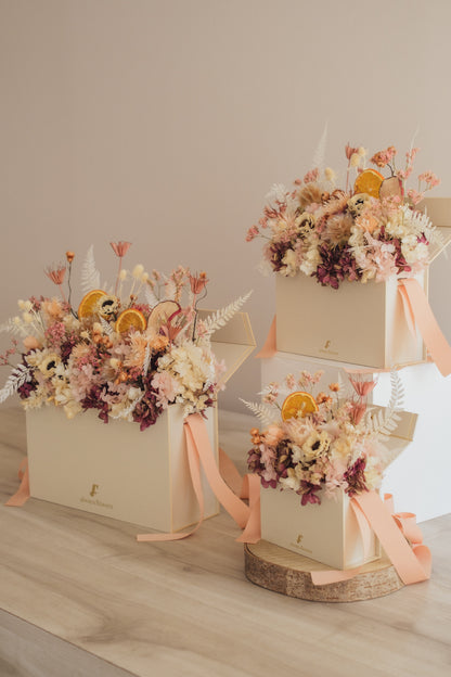 ◆季節限定◆Flower BAG No.1／フラワーバッグアレンジ　オータムライト／ドライ&amp;プリザーブドフラワー