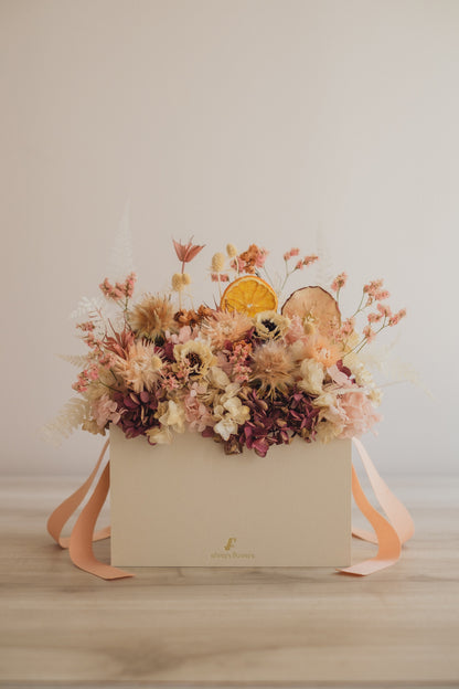 ◆季節限定◆Flower BAG No.1／フラワーバッグアレンジ　オータムライト／ドライ&amp;プリザーブドフラワー
