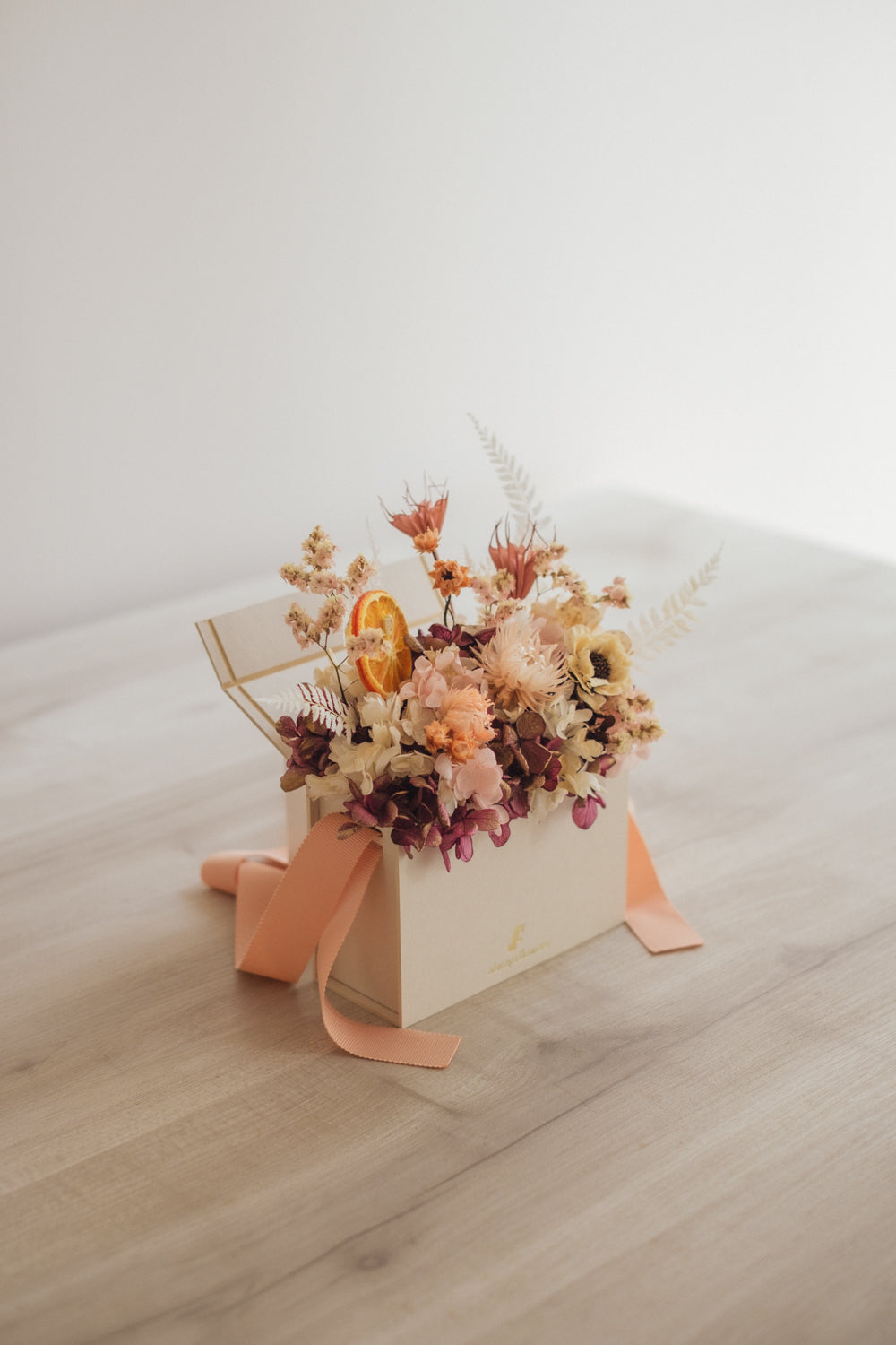 ◆季節限定◆Flower BAG No.1／フラワーバッグアレンジ　オータムライト／ドライ&amp;プリザーブドフラワー