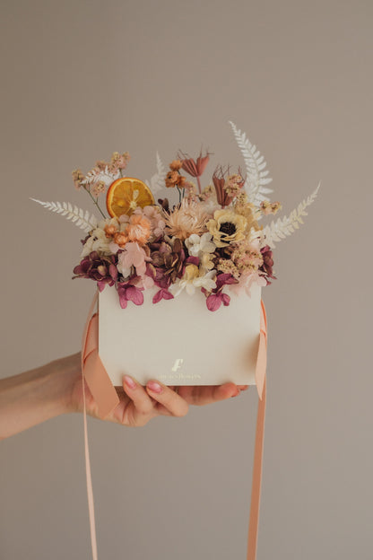 ◆季節限定◆Flower BAG No.1／フラワーバッグアレンジ　オータムライト／ドライ&amp;プリザーブドフラワー