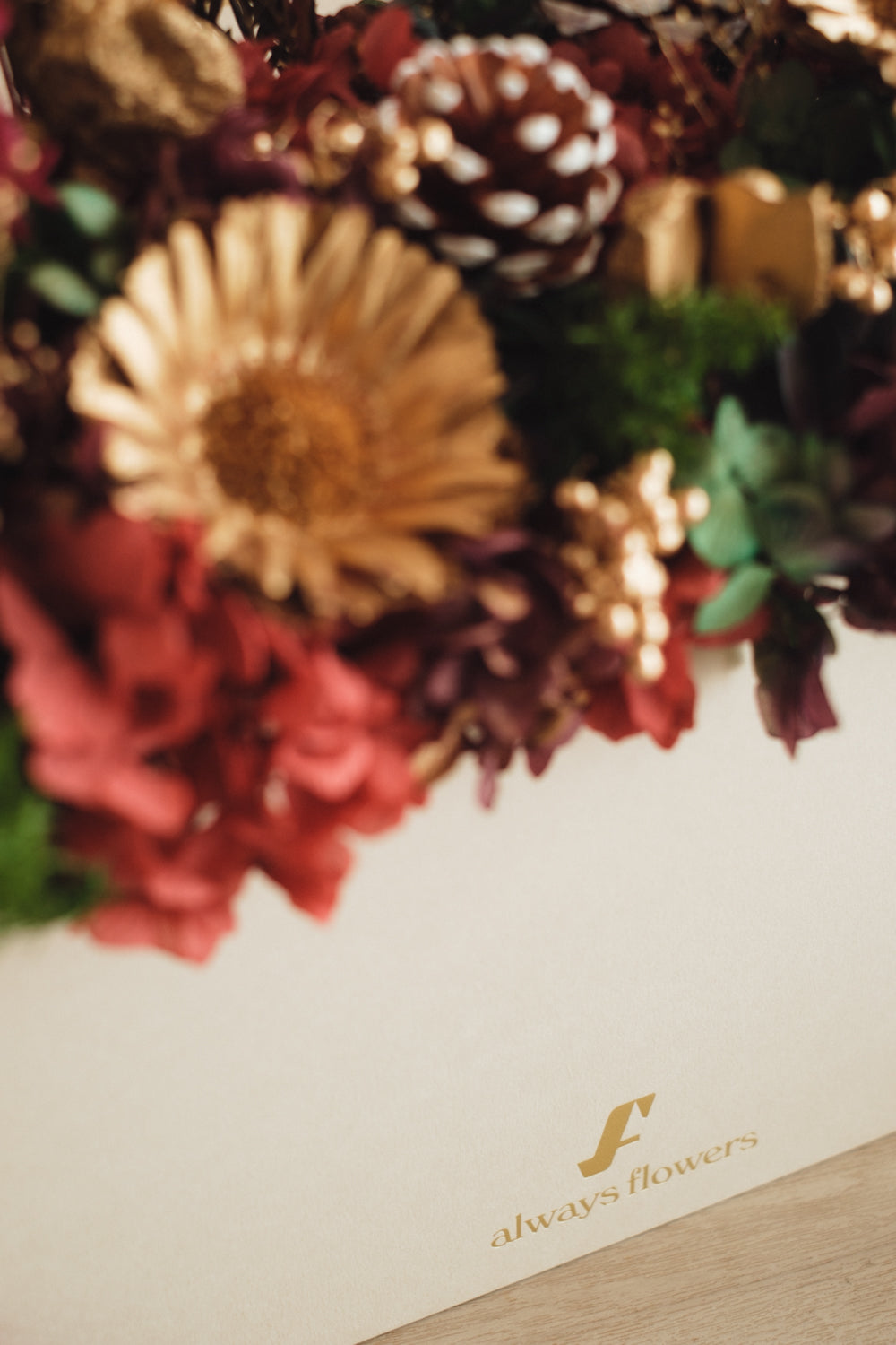 ◆クリスマス限定デザイン◆Flower BAG No.1／フラワーバッグアレンジ　グローウィングナイト／ドライ&amp;プリザーブドフラワー