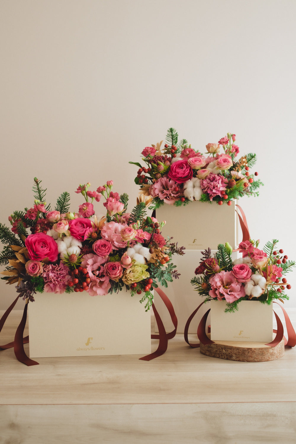 ◆11/29-12/26お届け限定◆Flower BAG No.1／フラワーバッグアレンジ　ローズクォーツ／生花