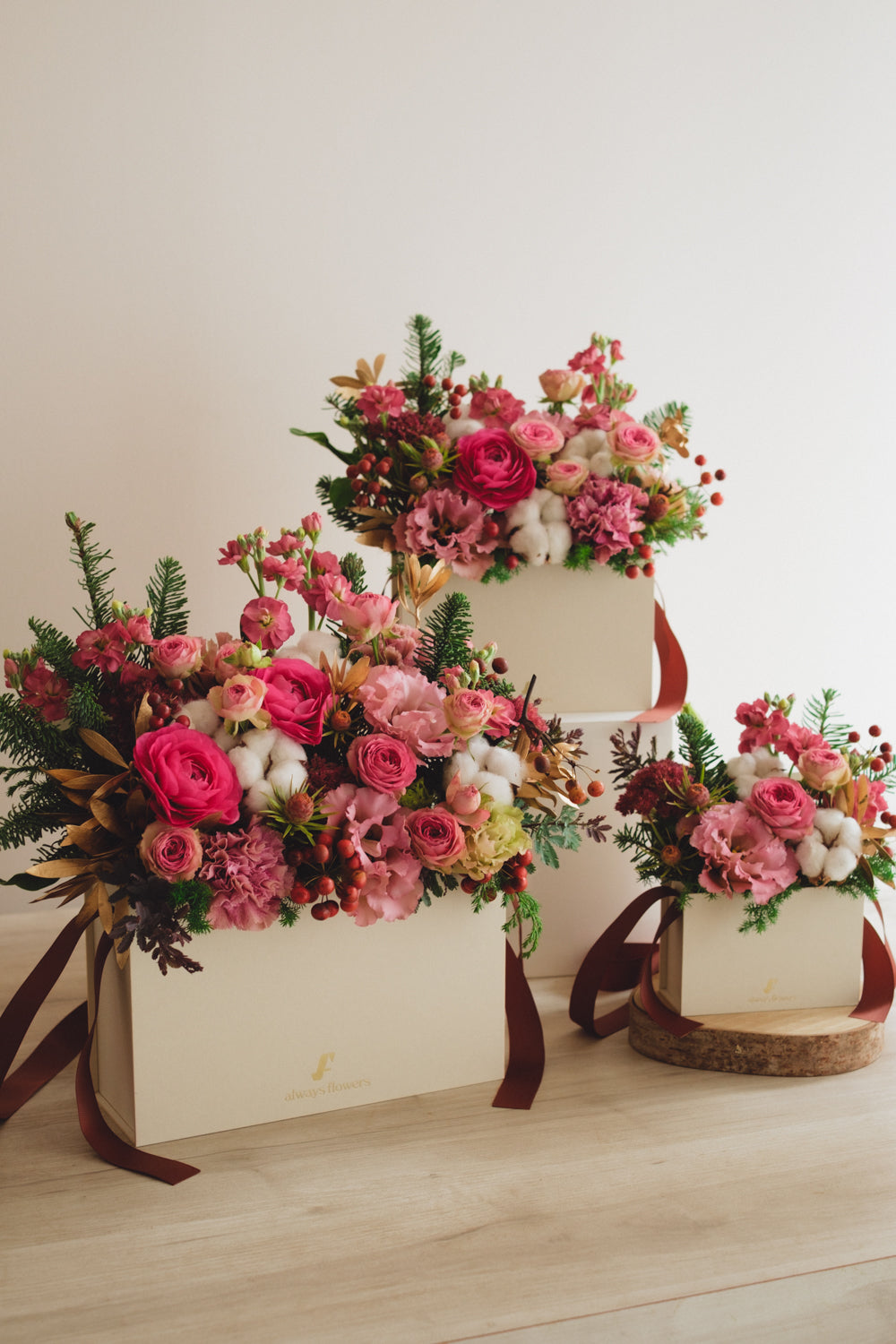 ◆11/29-12/26お届け限定◆Flower BAG No.1／フラワーバッグアレンジ　ローズクォーツ／生花