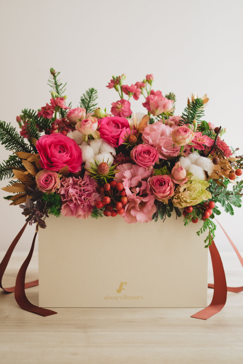 ◆11/29-12/26お届け限定◆Flower BAG No.1／フラワーバッグアレンジ　ローズクォーツ／生花