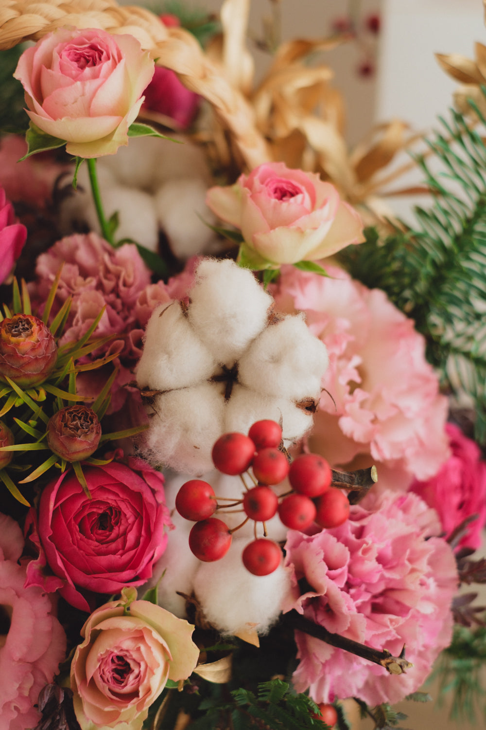 ◆11/29-12/26お届け限定◆Flower BAG No.3／フラワーバッグアレンジ　ピンクジルコン／生花