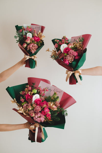 ◆11/29-12/26お届け限定◆Message Bouquet／メッセージブーケ　ペツォッタイト／生花・花束