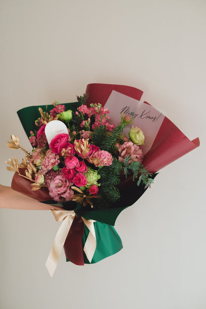 ◆11/29-12/26お届け限定◆Message Bouquet／メッセージブーケ　ペツォッタイト／生花・花束