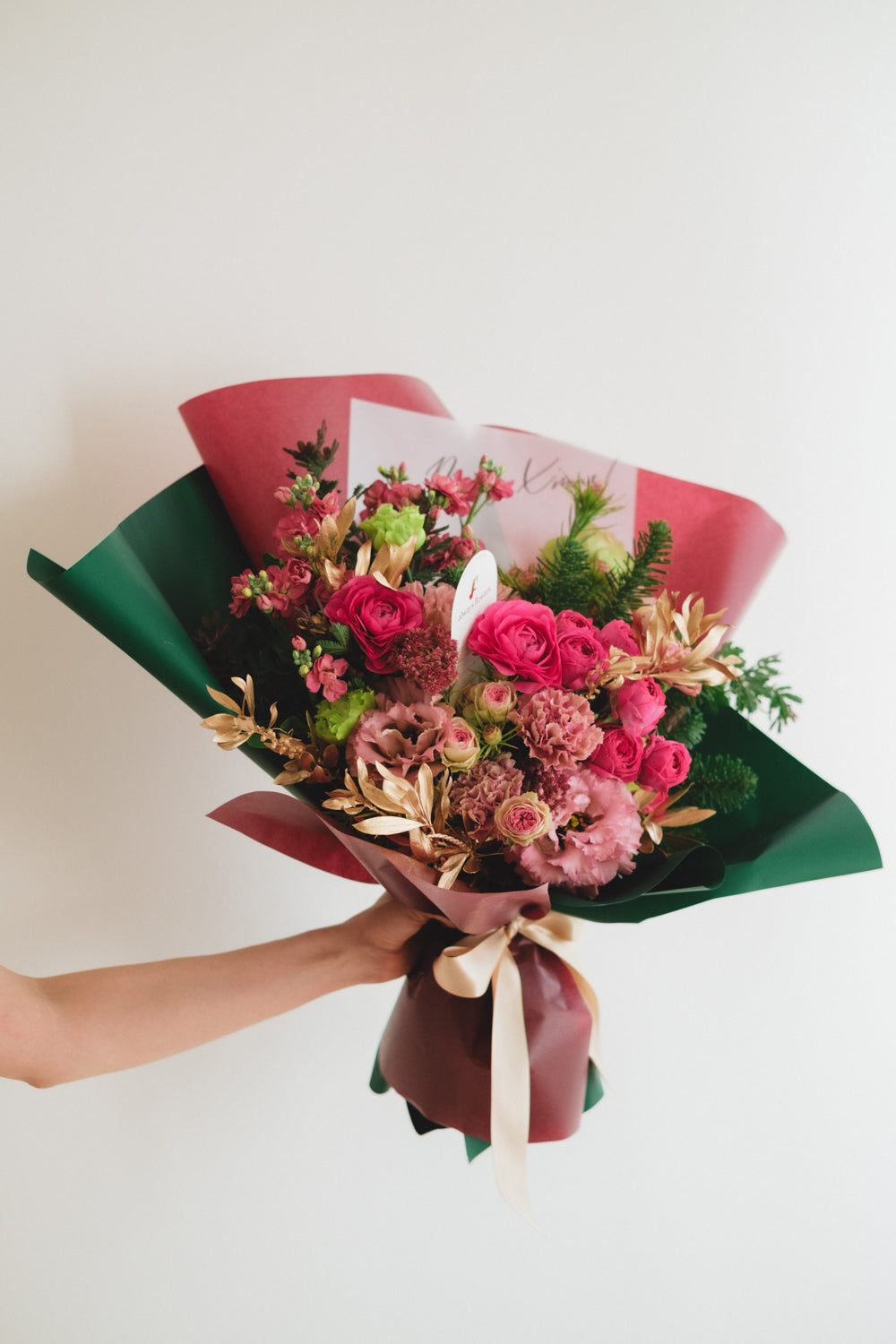 ◆11/29-12/26お届け限定◆Message Bouquet／メッセージブーケ　ペツォッタイト／生花・花束