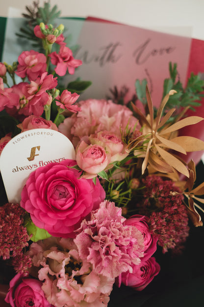 ◆11/29-12/26お届け限定◆Message Bouquet／メッセージブーケ　ペツォッタイト／生花・花束