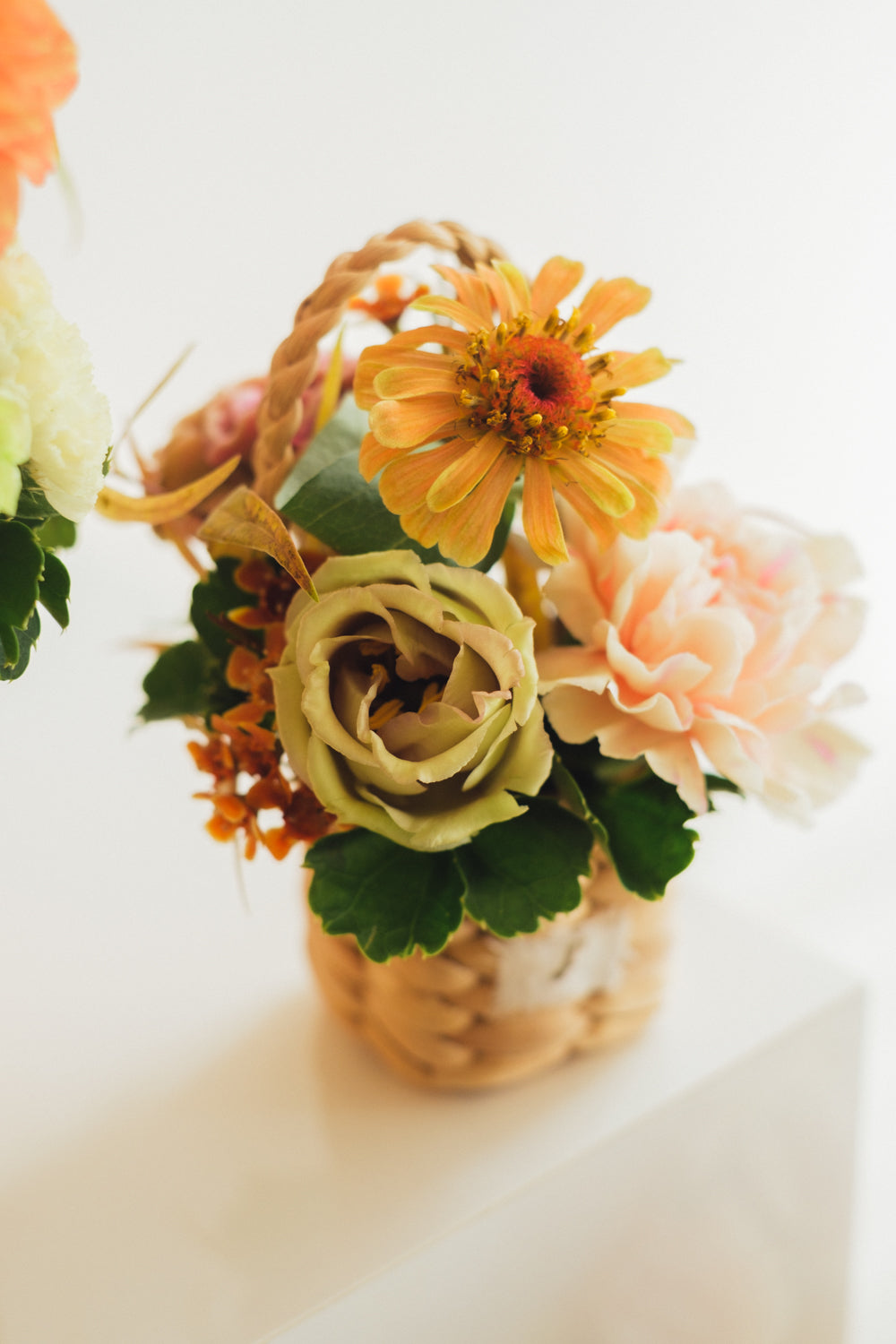 ◆9/24-10/31お届け限定◆Flower BAG No.3 ／スクエアカゴバッグ　オータムパレット／生花