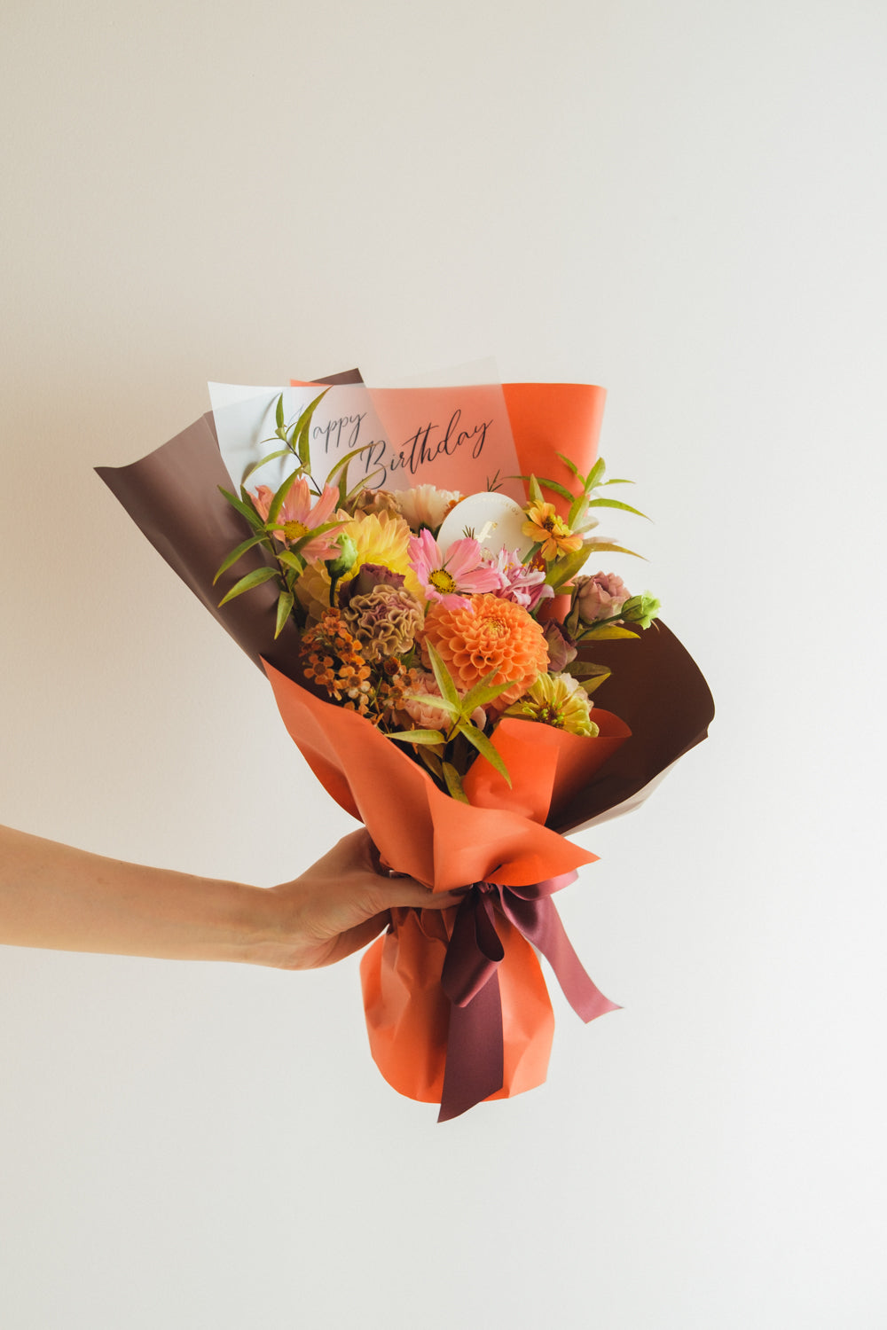 ◆9/24-10/31お届け限定◆Message Bouquet／メッセージブーケ　アンバーサンセット／生花・花束