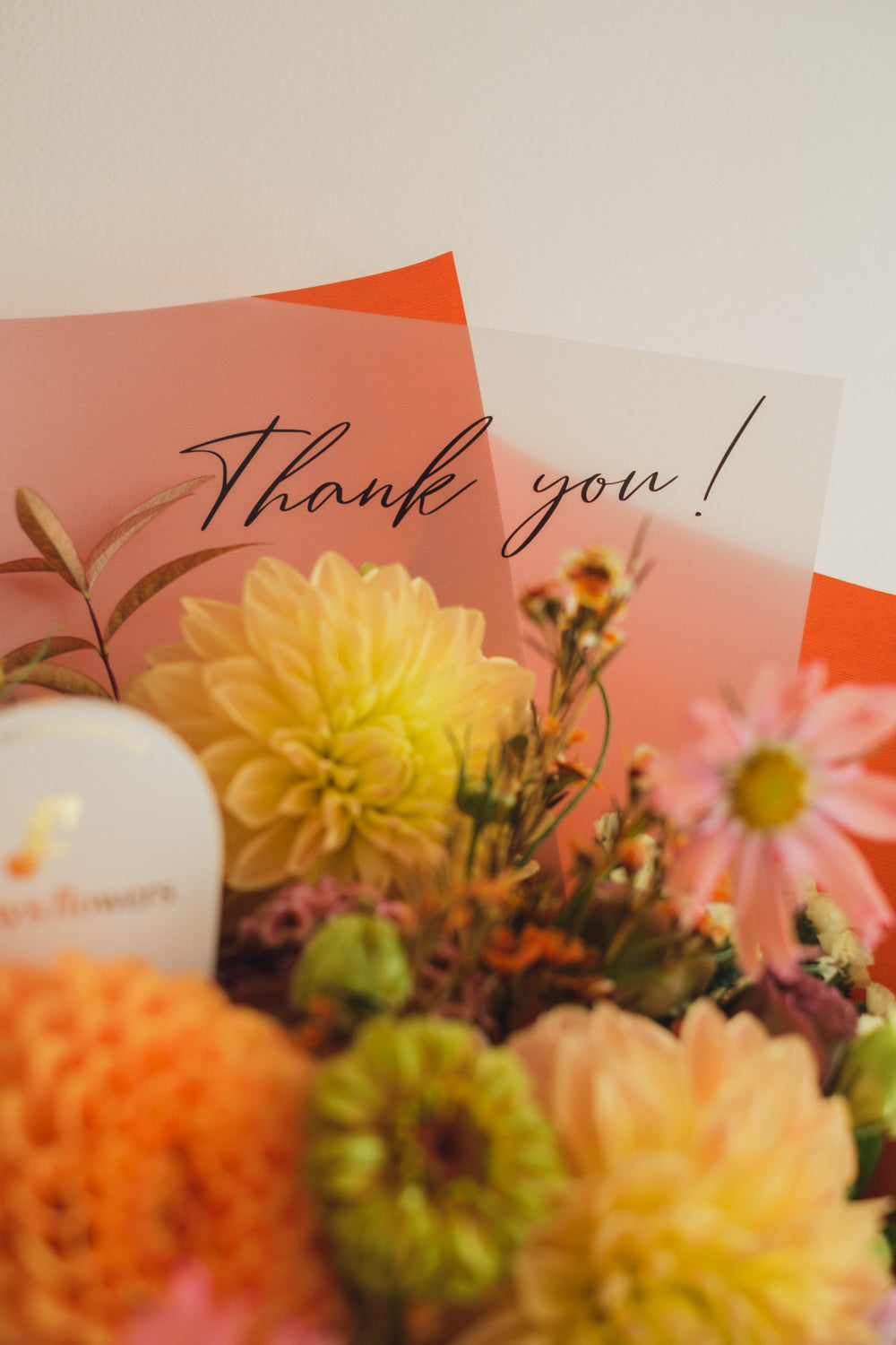 ◆9/24-10/31お届け限定◆Message Bouquet／メッセージブーケ　アンバーサンセット／生花・花束