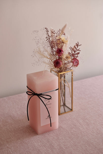 ◆NEW◆Candle&amp;Dried Bouquet／キャンドル&amp;ドライブーケセット　ローズべべ