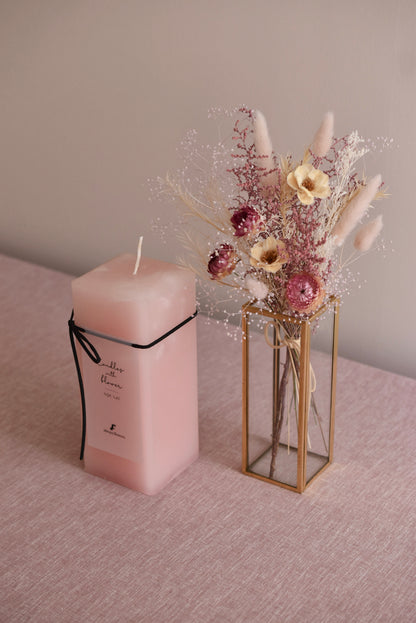 ◆NEW◆Candle&amp;Dried Bouquet／キャンドル&amp;ドライブーケセット　ローズべべ