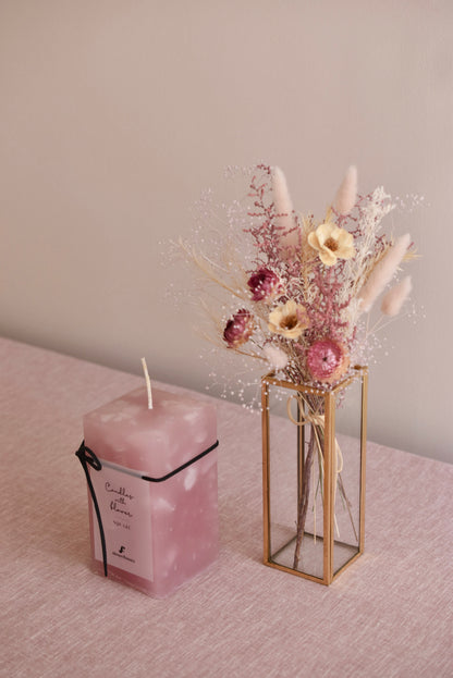 ◆NEW◆Candle&amp;Dried Bouquet／キャンドル&amp;ドライブーケセット　ローズドラジェ