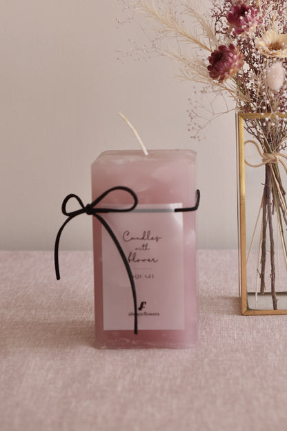 ◆NEW◆Candle&amp;Dried Bouquet／キャンドル&amp;ドライブーケセット　ローズドラジェ