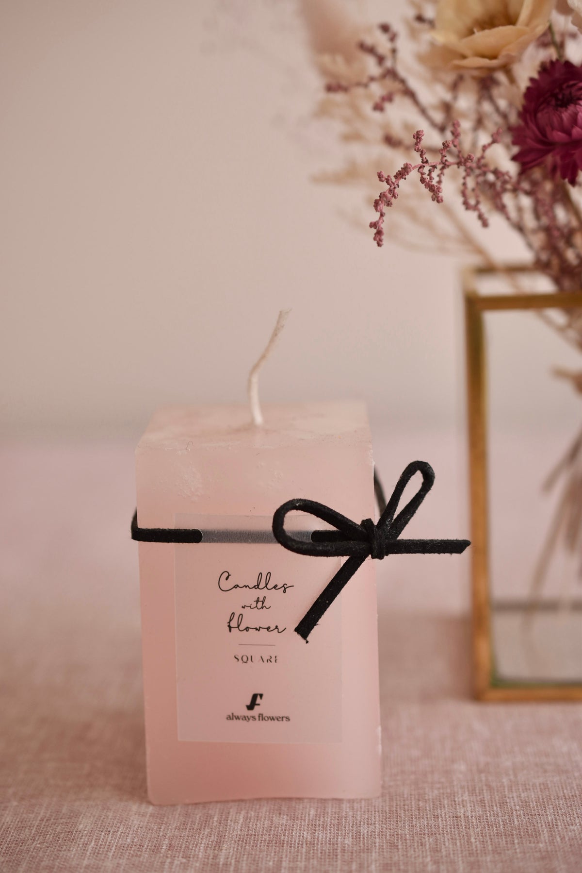 ◆NEW◆Candle&amp;Dried Bouquet／キャンドル&amp;ドライブーケセット　ローズべべ