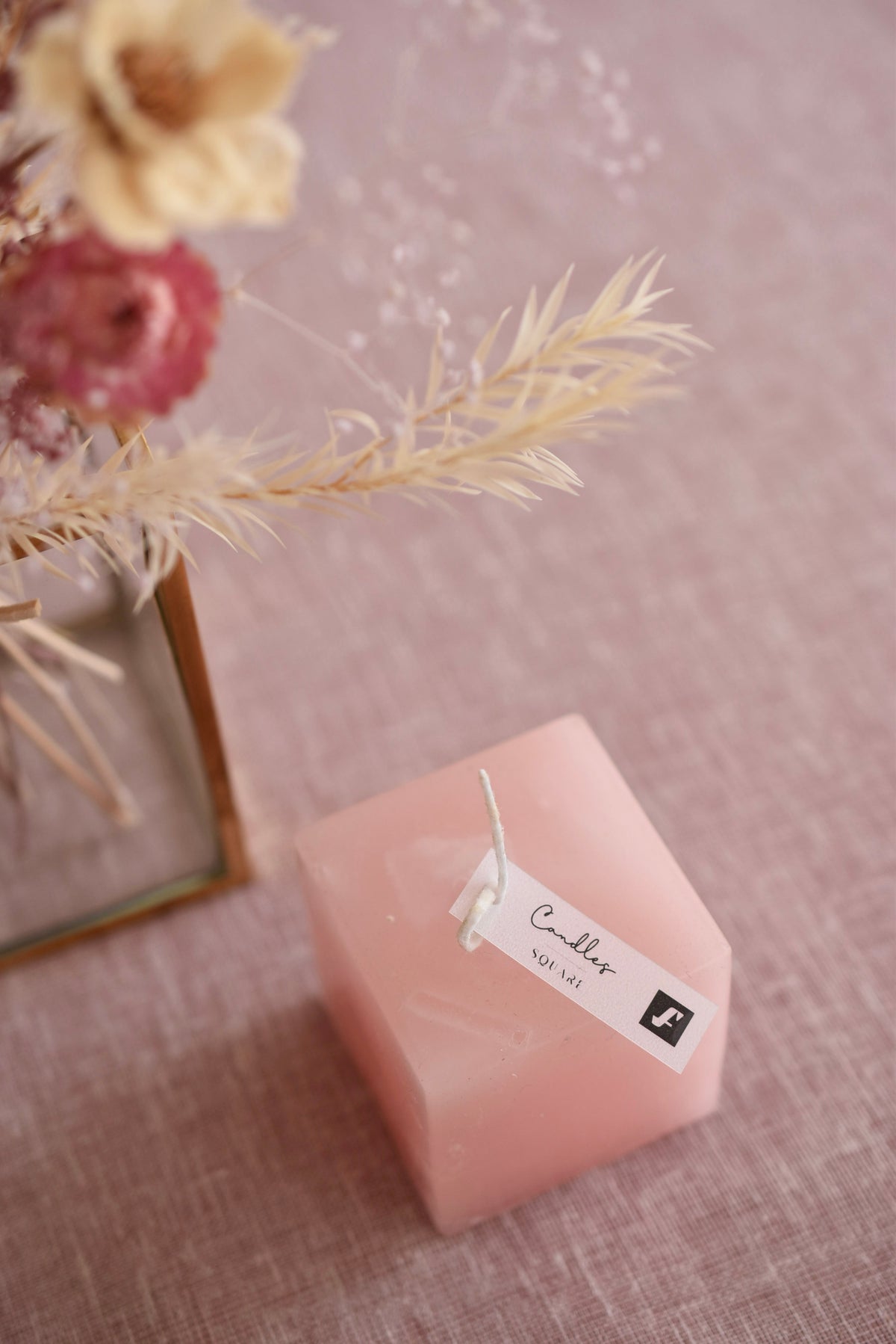 ◆NEW◆Candle&amp;Dried Bouquet／キャンドル&amp;ドライブーケセット　ローズべべ
