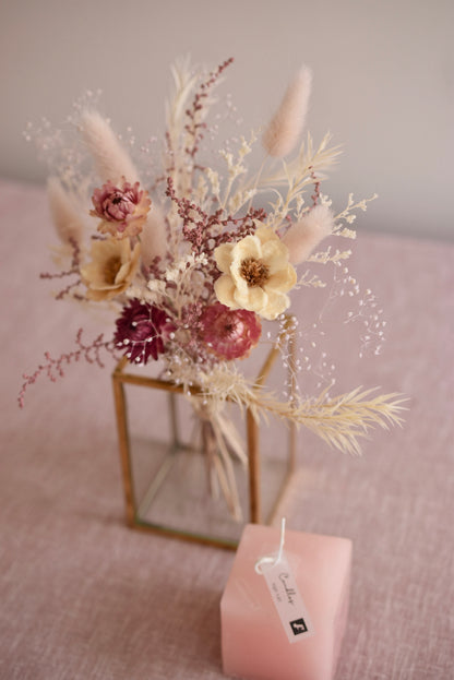 ◆NEW◆Candle&amp;Dried Bouquet／キャンドル&amp;ドライブーケセット　ローズべべ