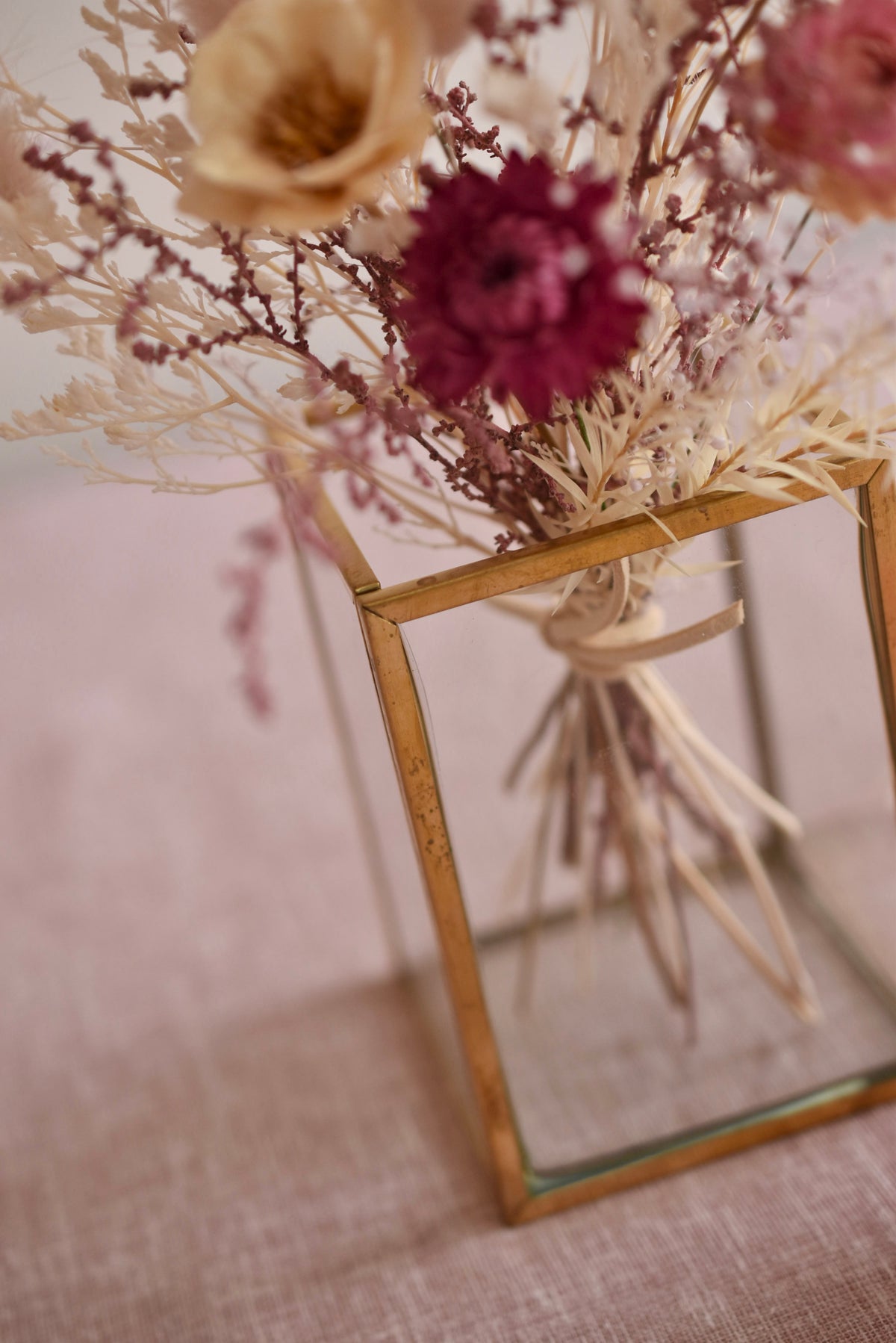 ◆NEW◆Candle&amp;Dried Bouquet／キャンドル&amp;ドライブーケセット　ローズべべ