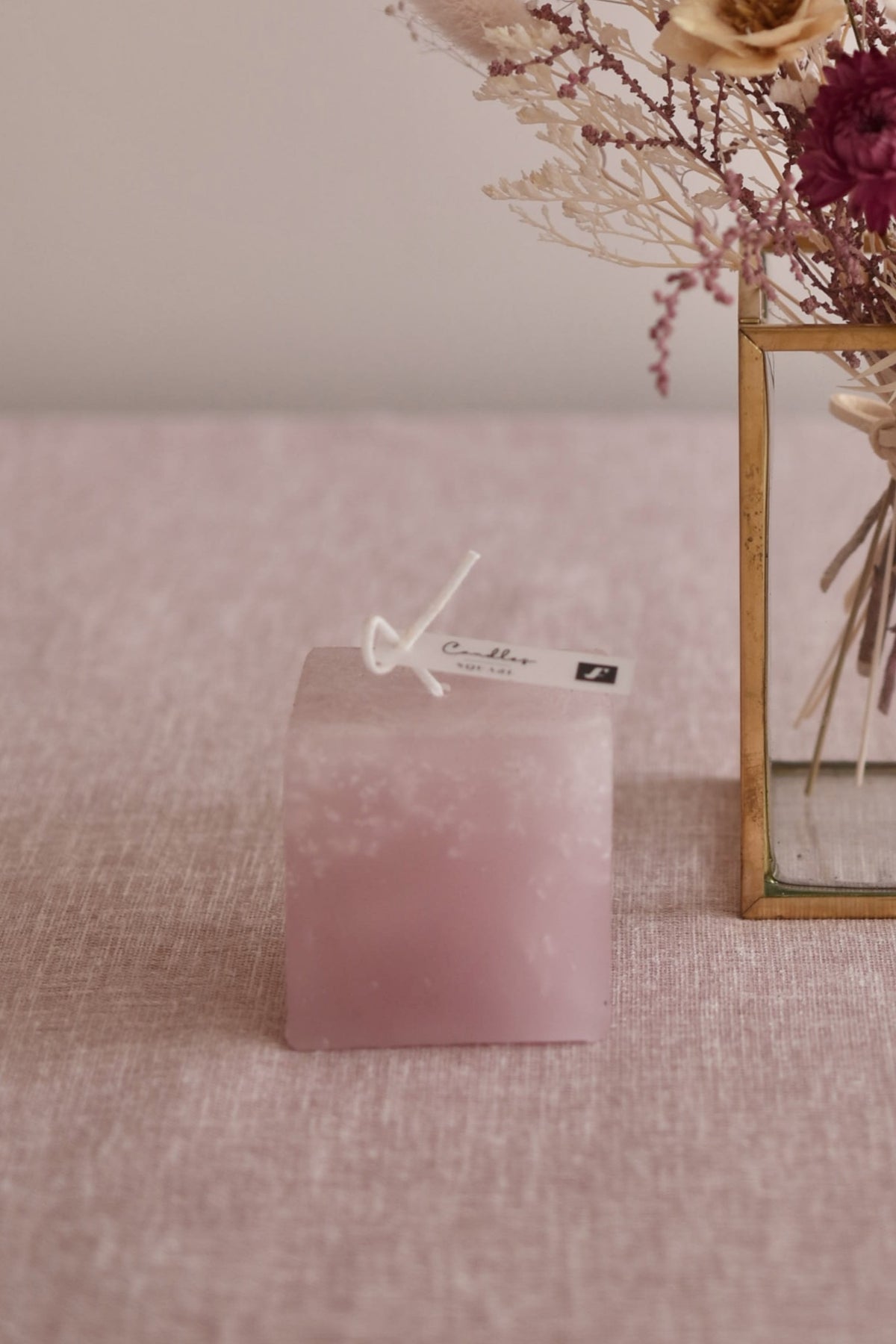 ◆NEW◆Candle&amp;Dried Bouquet／キャンドル&amp;ドライブーケセット　ローズドラジェ