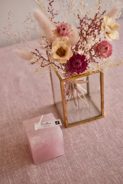 ◆NEW◆Candle&amp;Dried Bouquet／キャンドル&amp;ドライブーケセット　ローズドラジェ